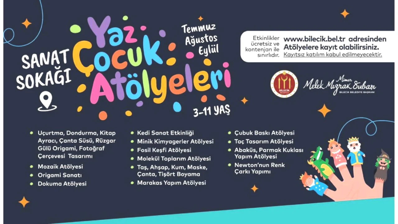 Yaz Çocuk Atölyeleri Başlıyor! Eğlenceli Aktiviteler İçin Haydi Gelin!